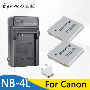 Palo 2pcs de 1400mAh NB-4L NB4L NB 4L Li-ion Câmera Bateria + Carregador para Canon IXUS 30 40 50 60 80 Para Canon PowerShot SD1000 1100