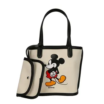 2pcsDisney bolsa mickey +moeda saco de rato fêmea nova cartoon criança e da mãe bolsa bolsa de ombro aluno saco de Mensageiro