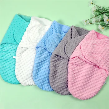 Recém-nascido Envoltório Swaddle Quente Cobertor de Lã Macia de Bebê Saco de Dormir Envelope para Sleepsack Algodão Engrossar Casulo para o Bebê 0-6 Meses