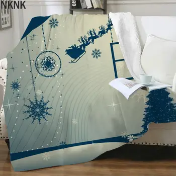 NKNK Natal Manta de Pintura Cobertores Para Camas de Animais Fina Colcha de floco de Neve do Luxuoso Jogar Cobertor Sherpa Cobertor de Moda Premium
