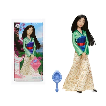 Original disney Store 30cm Princesa MULAN Conjunta de Vinil Boneca Figura Jogar a Casa de brinquedos Para crianças menina Xmas gift