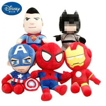 40CM Disney Anime Vingadores da Marvel Recheado de Pelúcia Kawaii Herói Capitão América de Ferro, homem-Aranha Brinquedos do Filme Bonecas Presentes para as Crianças