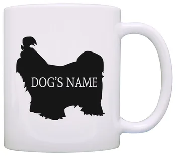 Personalizado Proprietário do Cão de Presente de Shih Tzu Adicionar o Nome do Cachorro de Estimação Amante do Cão de Presente uma Caneca de Café da Xícara de Chá Branco