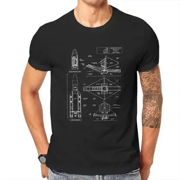 O James Webb Space Telescope Stencil-Não T-Shirts do Algodão dos Homens Vintage T-Shirts de Gola Redonda T-Shirt de Manga Curta, Roupas de Verão