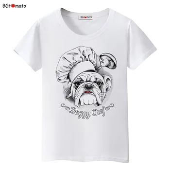 2022 Doggy chef engraçado impressão de camisas de estilo Lindo de verão fresco tops de marca original pano quente da venda casual t-shirts