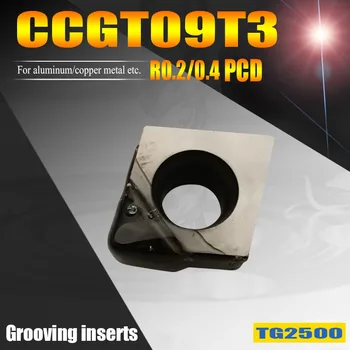CCGT09T302 ferramentas para torneamento de diamante insere CCGT09T304 PCD CNC de torneamento cortador de inserção para o Alumínio,cobre,ligas de Zinco acabamento