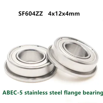 50pcs/monte ABEC-5 aço inoxidável mancal Flangeado SF604ZZ 4*12*4 Flange de rolamentos de esferas de Impressora 3D de Peças SF604 -2Z 4x12x4mm