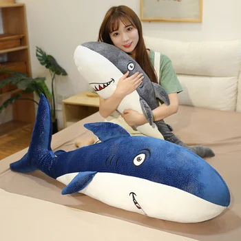 Kawaii Feliz Tubarão de Pelúcia Brinquedo de Pelúcia Almofadas de Pelúcia Animais de Pelúcia Brinquedos da Menina Presentes Brinquedos para Crianças, Decoração da Casa