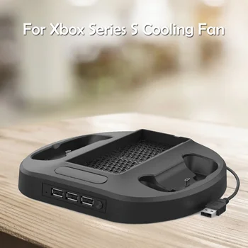 O Host do jogo de Refrigeração Suporte Cooler para Xbox Série S Máquina de Jogo de Arrefecimento Stand Cooler Jogo de Acessórios 3 Hub USB
