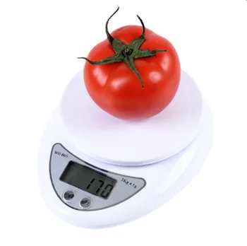 5kg/1g Balança Portátil Digital LED Balanças Eletrônicas Postal do Equilíbrio Alimentar, avaliação do Peso da Cozinha LED Balanças Eletrônicas