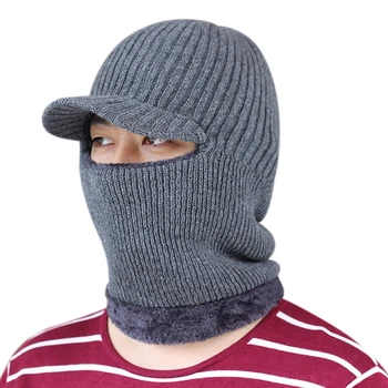 2022 novo chapéu homens de inverno engrossado malha quente chapéu de lã inverno chapéu de algodão frio ao ar livre masculino