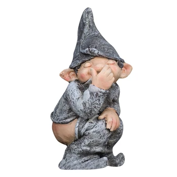 Safado Gnome Cocó Em Miniatura Da Estátua Cocó, Simulando A Estatueta Do Molde Engraçado Resina Anão Engraçado Realistas Maluco Presente