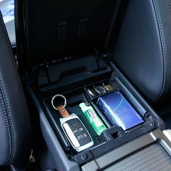 Peças Console Central Bandeja do Organizer do Range Rover Caixa de Armazenamento Não-Derrapante Esteiras de Plástico ABS Preto Evoque L538 Durável