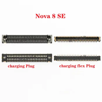 Carregamento USB flex FPC Plugue Conector de placa-Mãe, Pin Para Huawei nova 8 SE