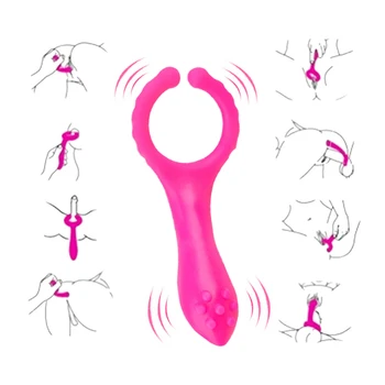 Silicone Estimulador De Clitóris Vibradores Mamilo Massagem Vagina, Pênis Vibração Clipe De Adultos Brinquedos Sexuais Para Mulheres, Homens, Casal
