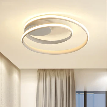 Luzes de Teto modernas do Anel de Lâmpada LED Para Sala de estar, Quarto preto Branco cor de superfície montada a Lâmpada do Teto Deco AC85-265V