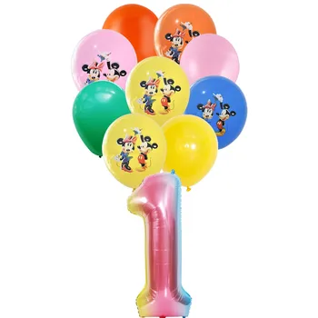 Dos desenhos animados de Disney do Mickey e Minnie Temática de Aniversário, Festa de confraternização de Suprimentos Coloridos Látex Digital Balão do Chuveiro de Bebê Menina de Presente
