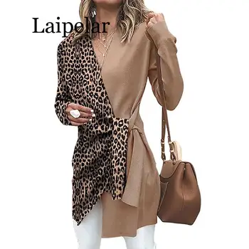 De inverno a Roupa Coats Leopard Elegante paletó Feminino Longo de Mulheres Animal Print Casaco de Trincheira Mulheres de casacos e Jaquetas