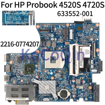 KoCoQin Laptop placa mãe Para o HP Probook 4520S 4720S HM57 placa-mãe 633552-001 H9265-4 48.4GK06.041 2216-0774207 DDR3