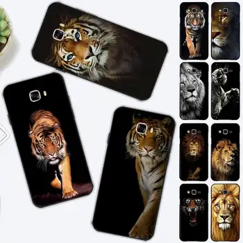 Leão, Tigre Animal Telefone Case para Samsung J 2 3 4 5 6 7 8 prime plus 2018 2017 2016 núcleo