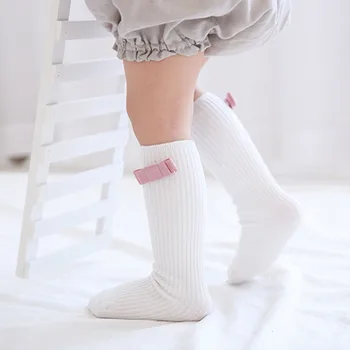 Nova primavera, outono de crianças meias bonito moda menina selvagem arco de meias de bebê recém-nascido meninas meias