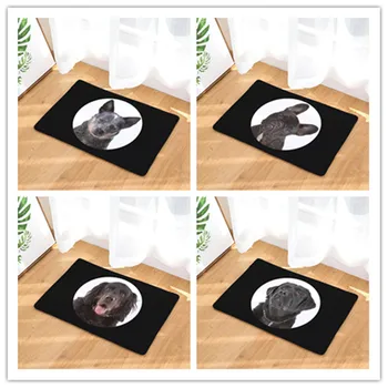 Cão Impresso em Carpete Tapete na Porta de casa Digital Almofada do Pé de Banho Cozinha Wc Anti-derrapante Cartoon Tapetes de Carpete