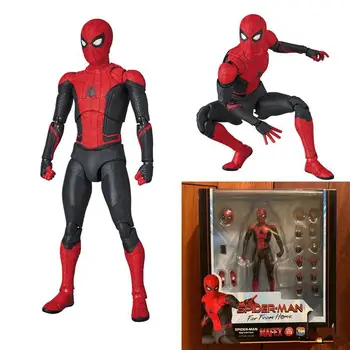 MAFEX 113 Heróis, com a Expedição de Atualização terno de Peter Parker, o Homem Aranha e Vingadores PVC Modelo de Figura de Ação Brinquedos Presentes 15cm